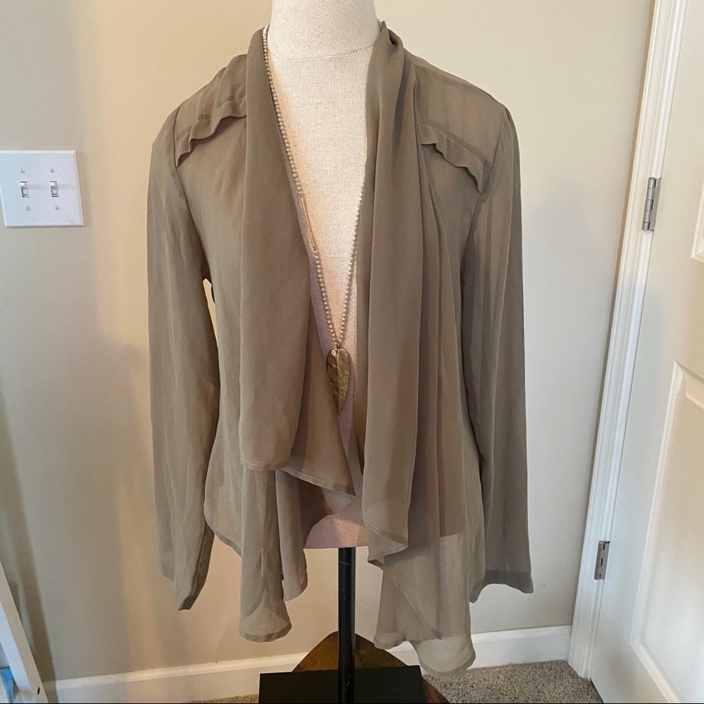 Forever 21 Chiffon Open Front Cardigan
